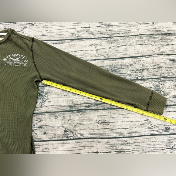 Hollister No. 22 Men's Shirt, Long Sleeve Thermal, Olive Green, Size Medium - Picture 7 of 10